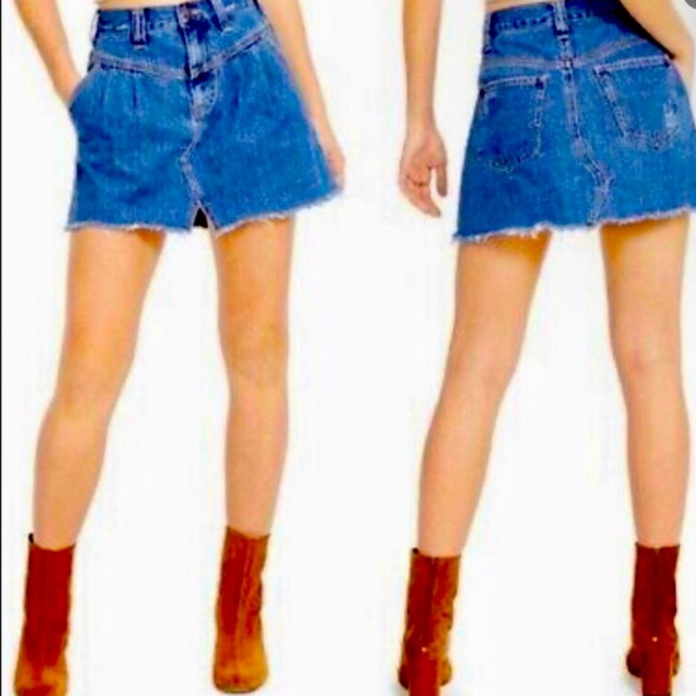 Free People Sidecar Denim Skirt